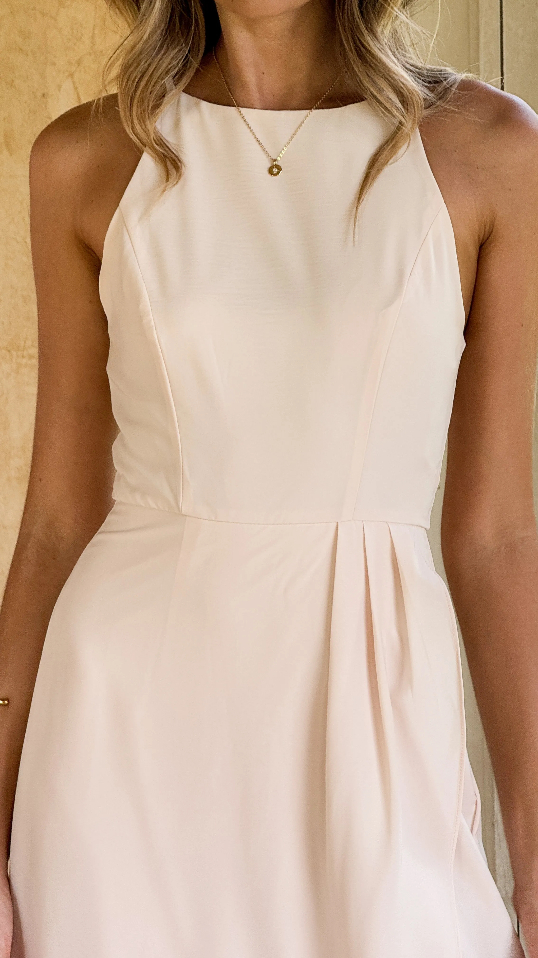 Genevieve Boat Neck Maxi Dress - Ivory Billy J