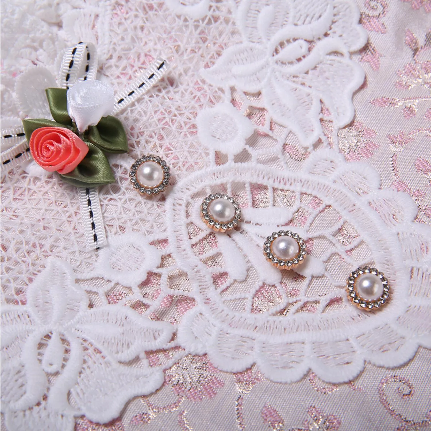 Girls Davy Lace Dress In Pink