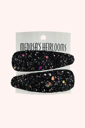 Glitter Snap Clip Black Multi Annasui