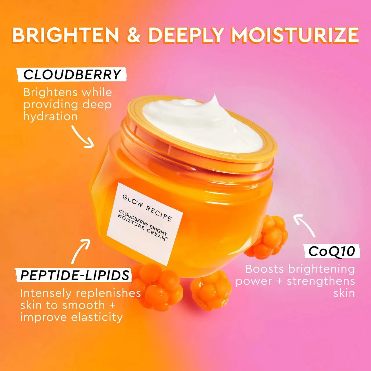 Glow Recipe  Cloudberry Bright Refillable Cream Moisturizer 50ml NIB