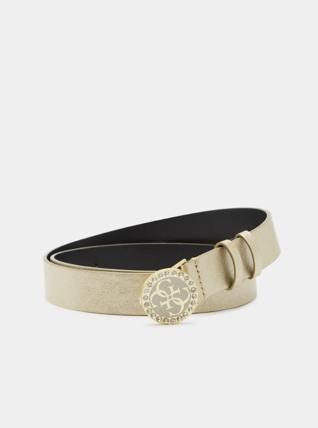 Gold Aida Logo Buckle Belt Guess