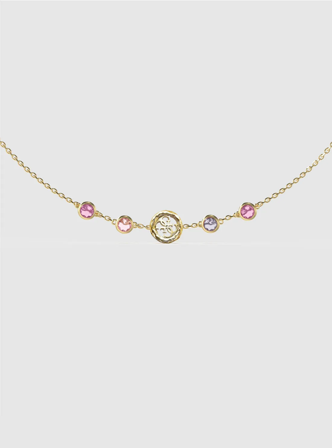 Gold Crystal 4G Necklace Guess