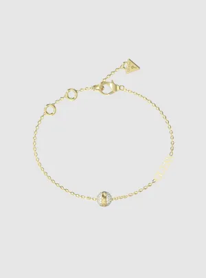 Gold Crystal Bead Bracelet Guess
