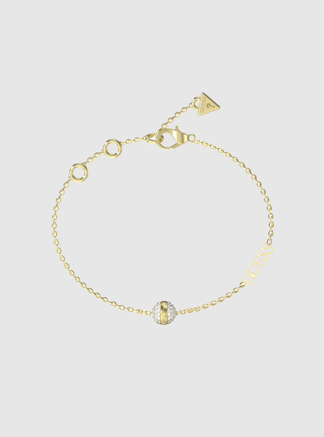 Gold Crystal Bead Bracelet Guess