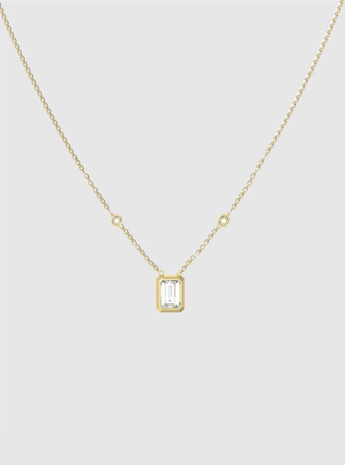 Gold Crystal Octagon Necklace Guess