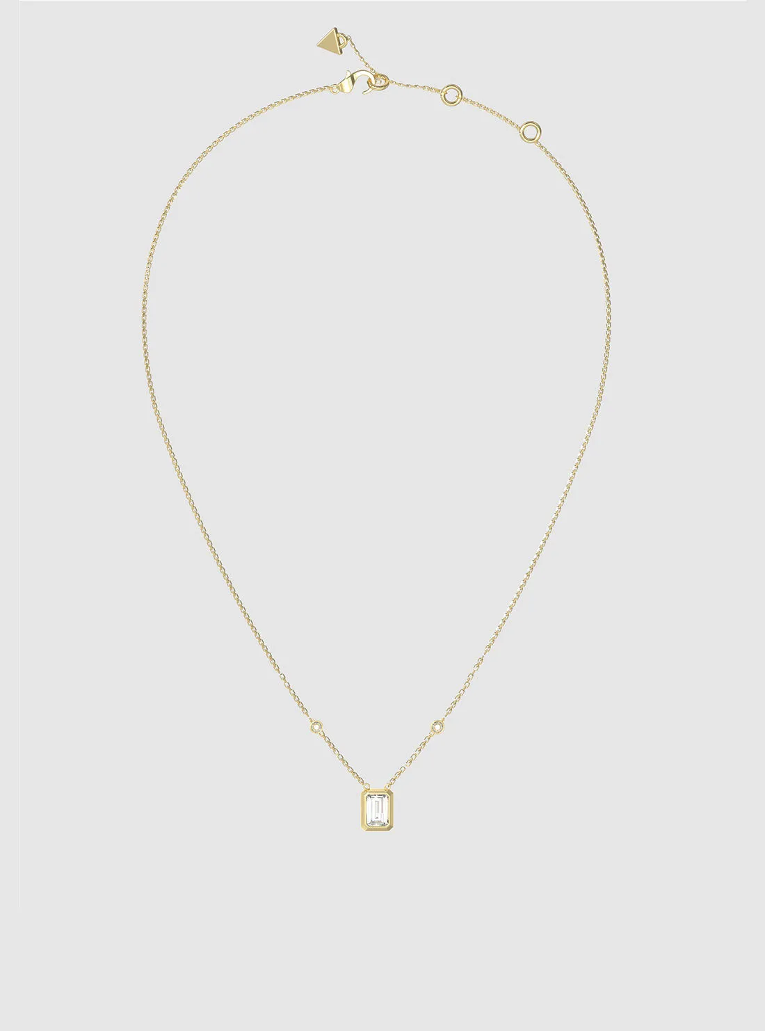 Gold Crystal Octagon Necklace Guess