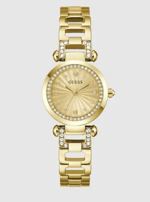 Gold Ginger Crystal Watch Guess