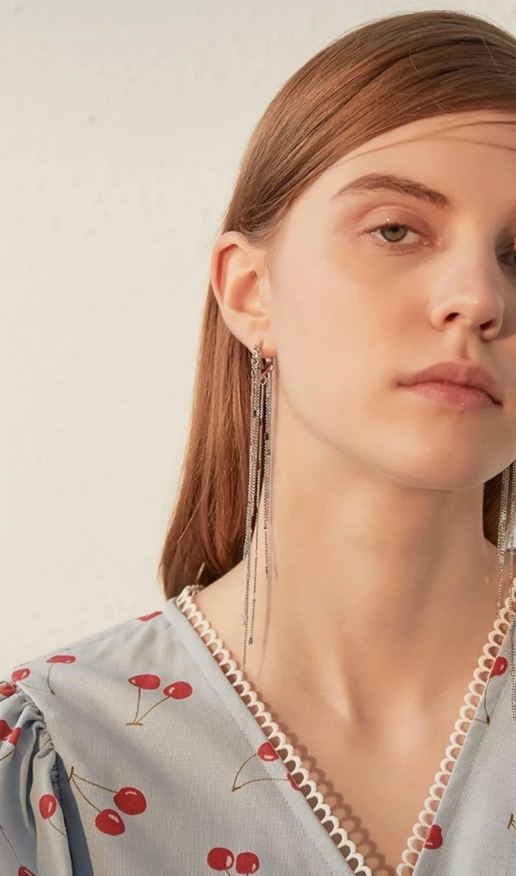 Gold heart-shaped tassel earrings Gloria Lanvin