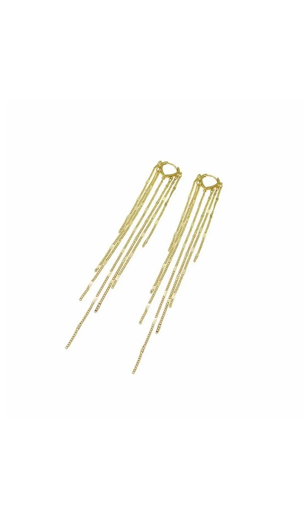 Gold heart-shaped tassel earrings Gloria Lanvin