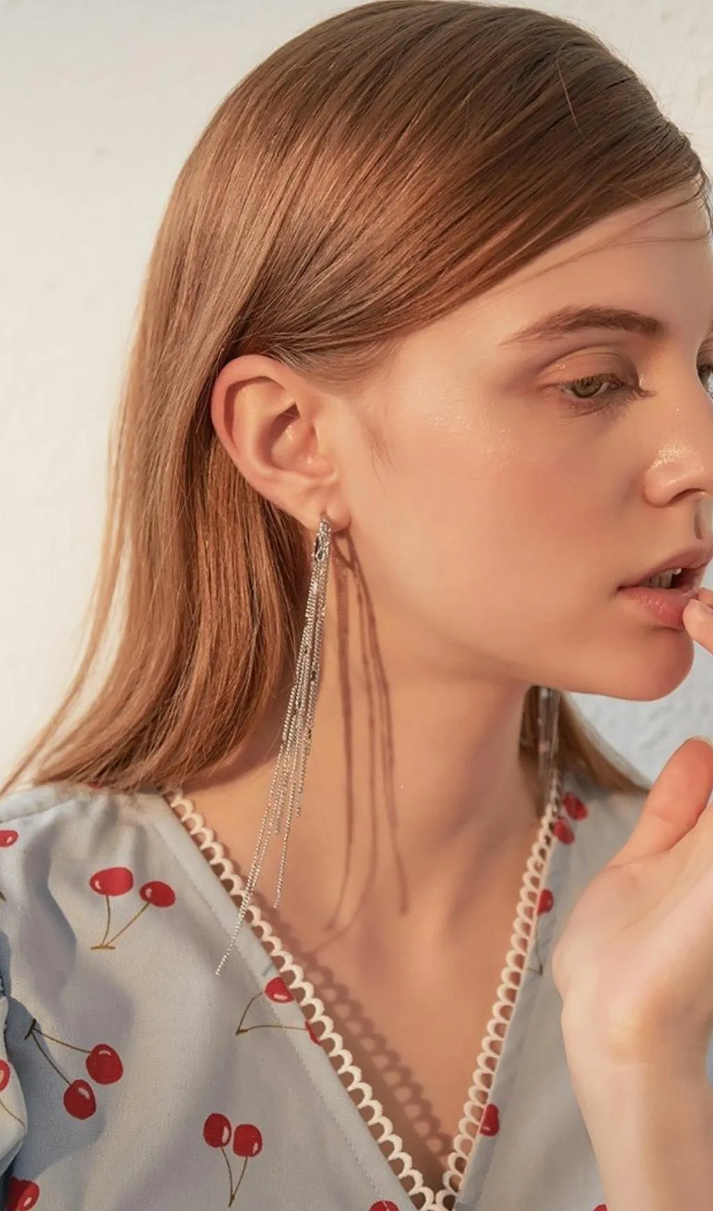 Gold heart-shaped tassel earrings Gloria Lanvin