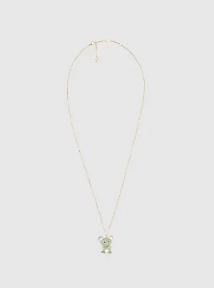 Gold Teddy Charm Necklace Guess