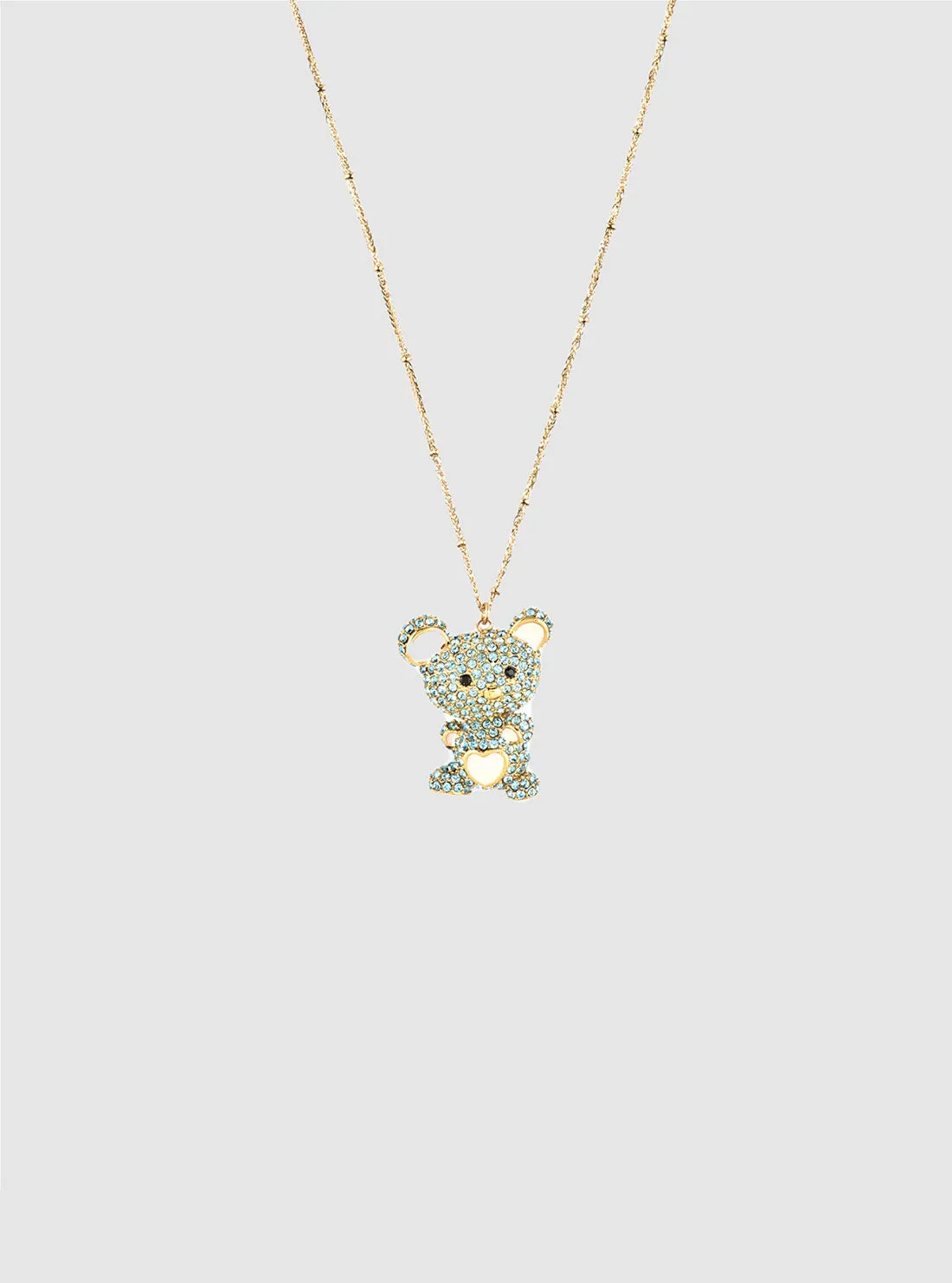 Gold Teddy Charm Necklace Guess