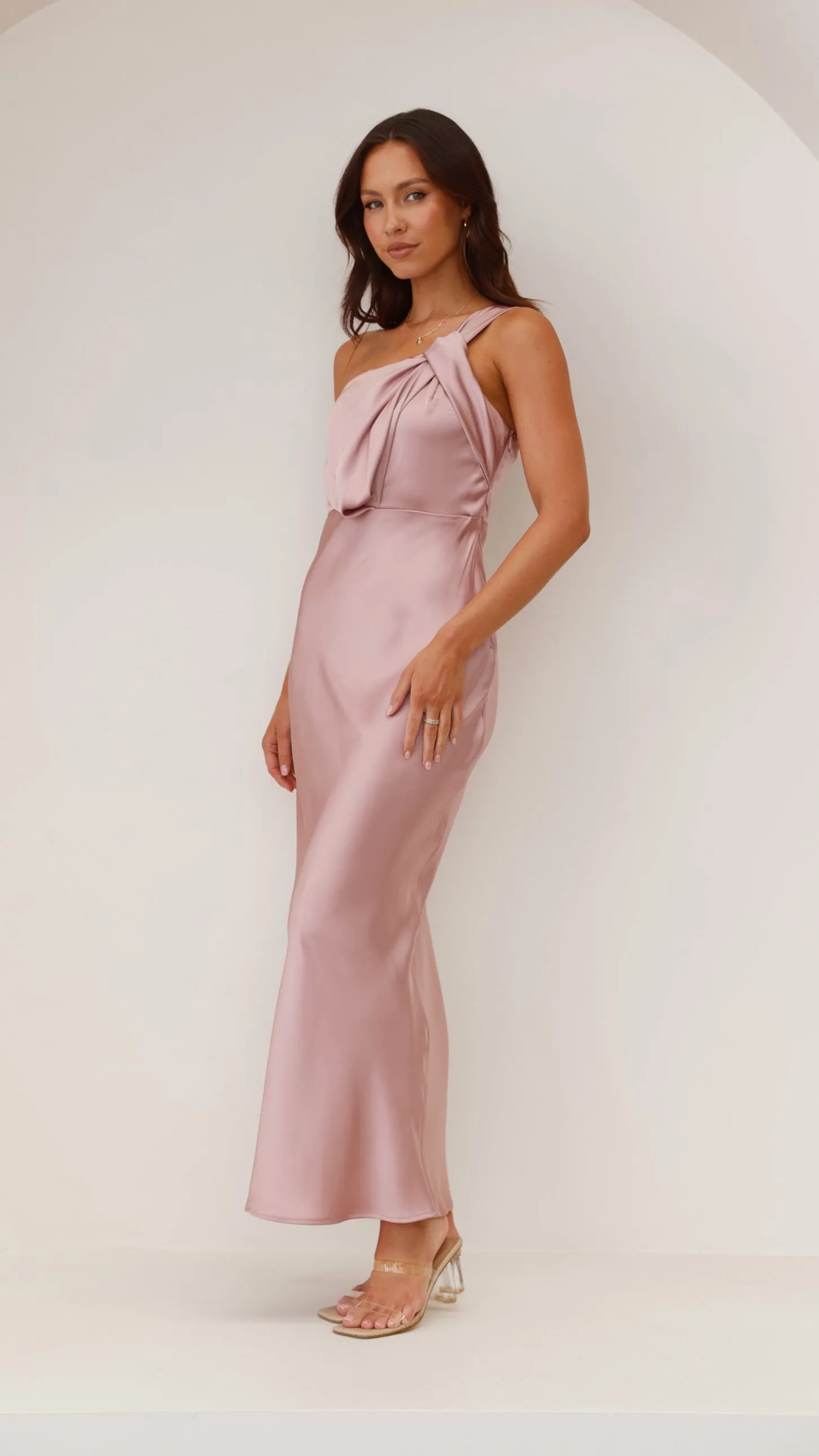 Greta Maxi Dress - Dusty Pink Billy J