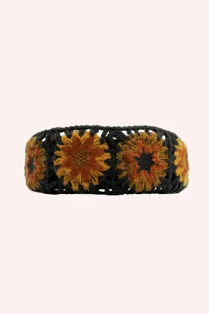 Grey Crochet Play Headband Orange Multi Annasui