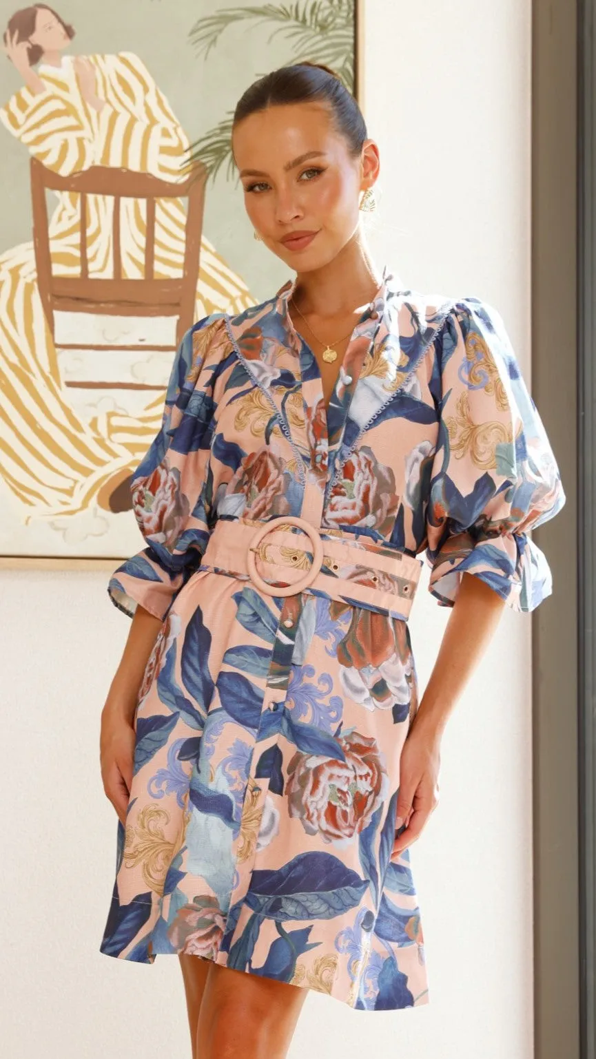 Hannah Mini Dress - Rosa Billy J