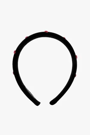Heartfelt Velvet Headband- Black Annasui
