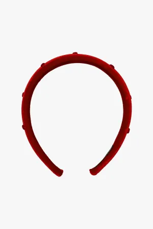 Heartfelt Velvet Headband- Red Annasui