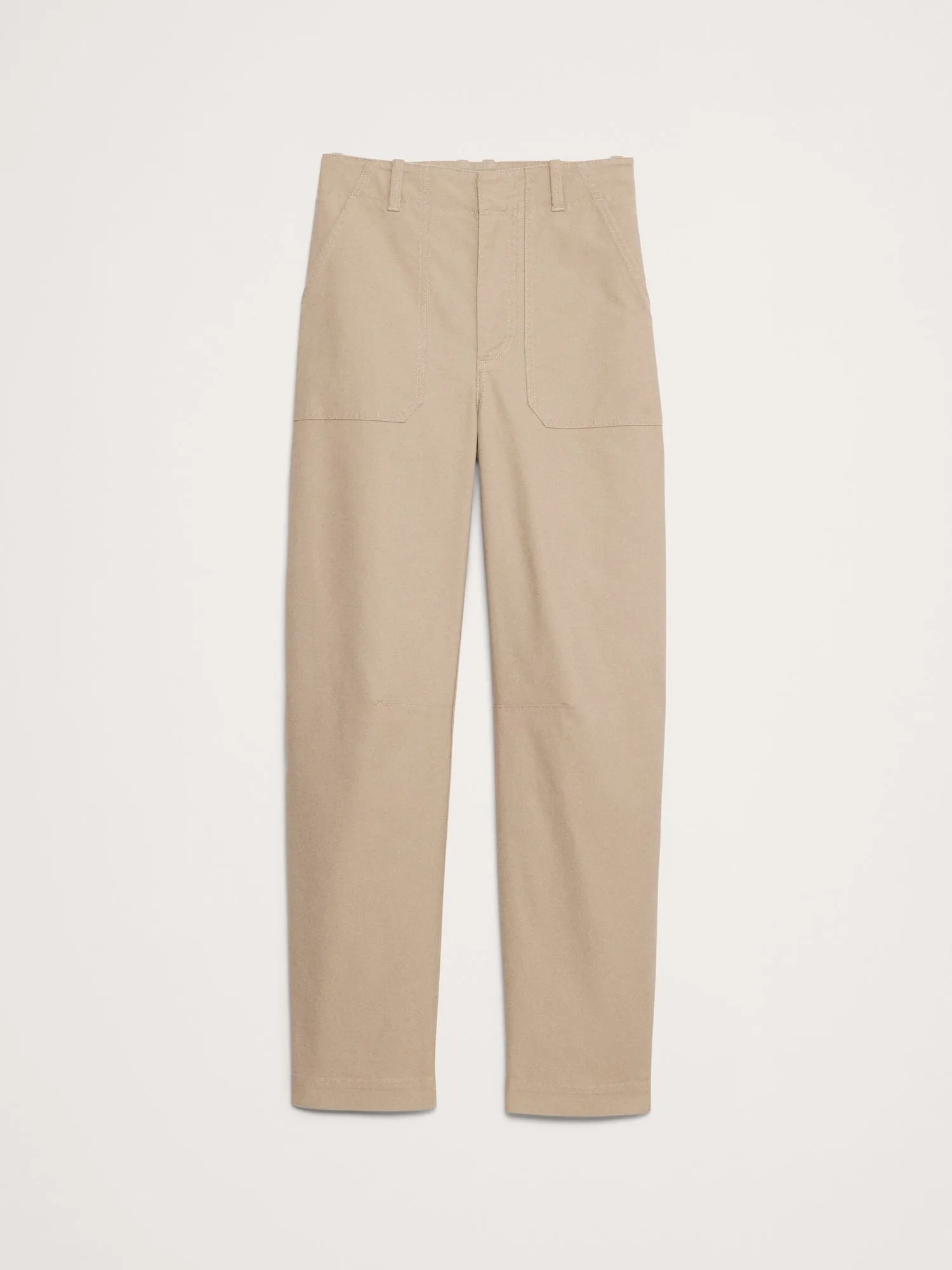 High-Rise Slim Barrel Utility Cropped Chino Banana Republic