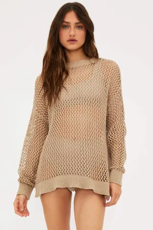 Hilary Sweater Tan Beach Riot