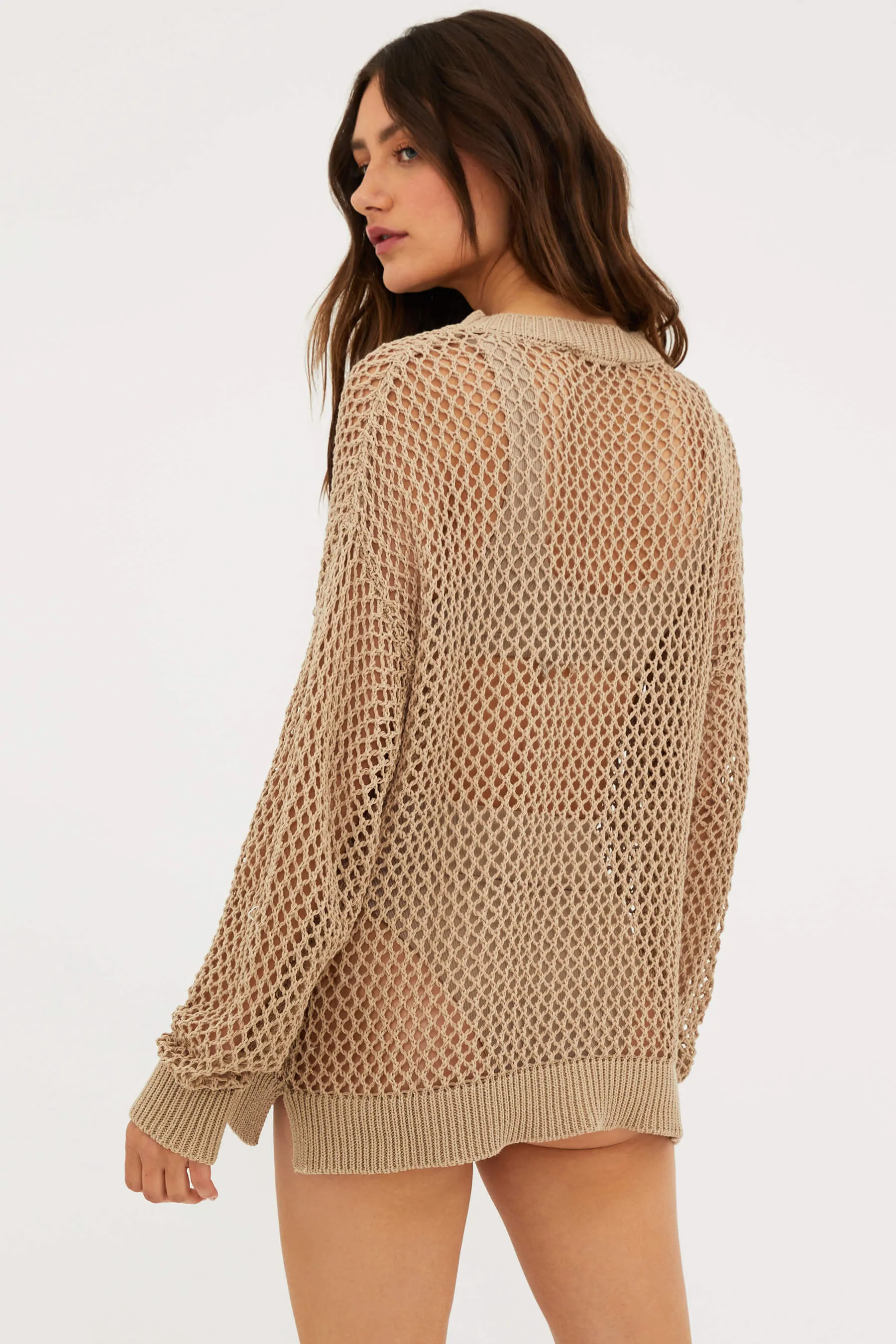 Hilary Sweater Tan Beach Riot
