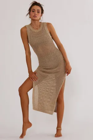 Holly Rose Dress Tan Beach Riot