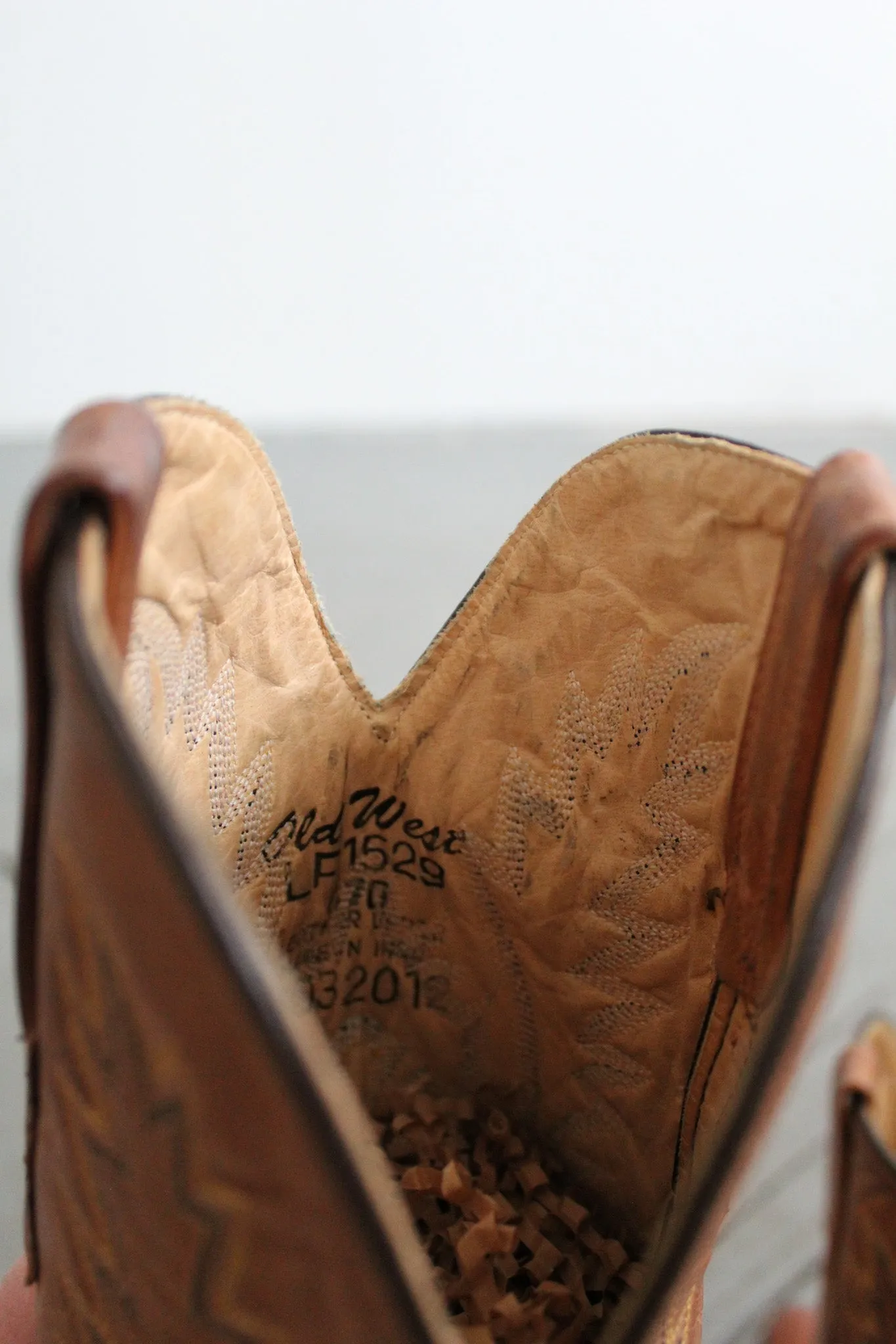 honey leather boots size 8 1919 Vintage