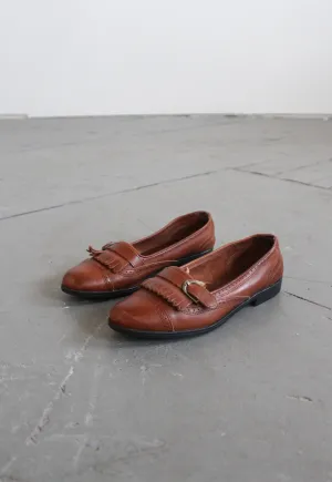 honey leather loafers size 6 1/2 1919 Vintage
