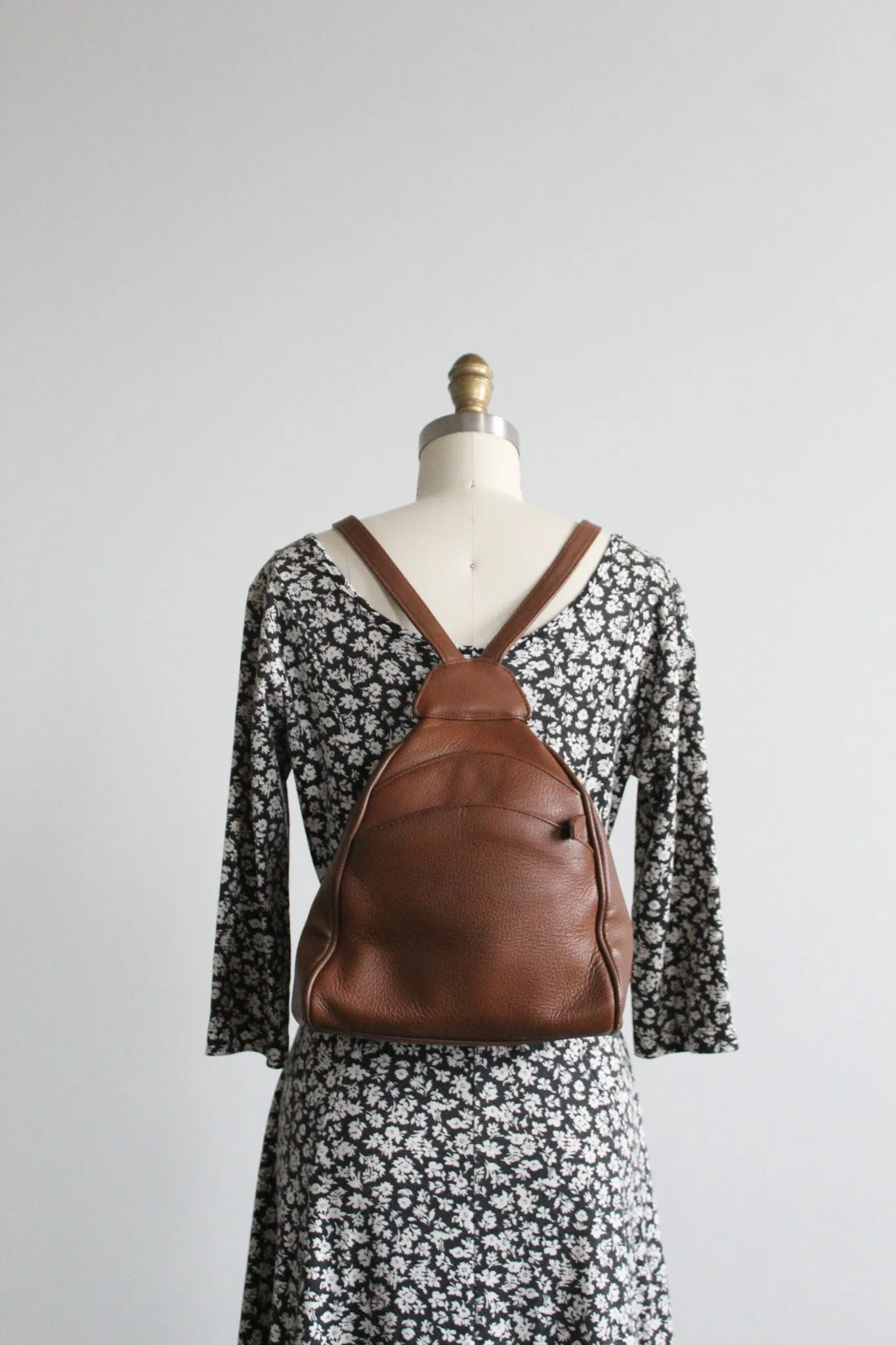honey vegan leather backpack 1919 Vintage