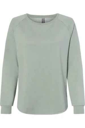 Independent Trading Co. Womens California Wave Wash Crewneck Sweatshirt