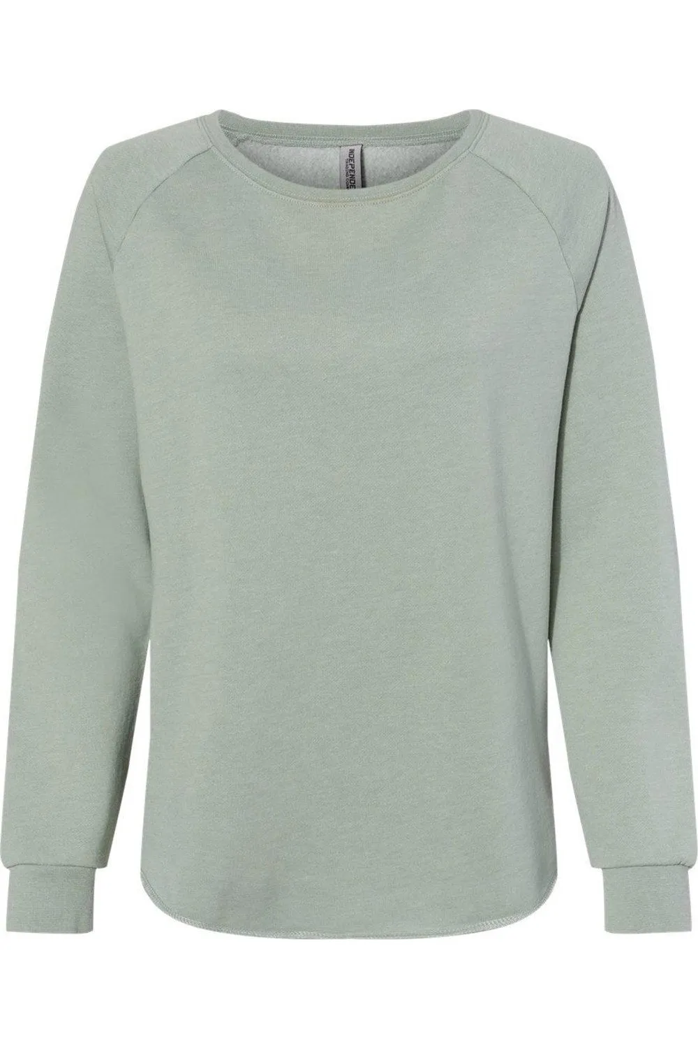 Independent Trading Co. Womens California Wave Wash Crewneck Sweatshirt