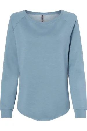 Independent Trading Co. Womens California Wave Wash Crewneck Sweatshirt