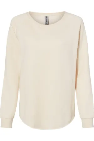 Independent Trading Co. Womens California Wave Wash Crewneck Sweatshirt