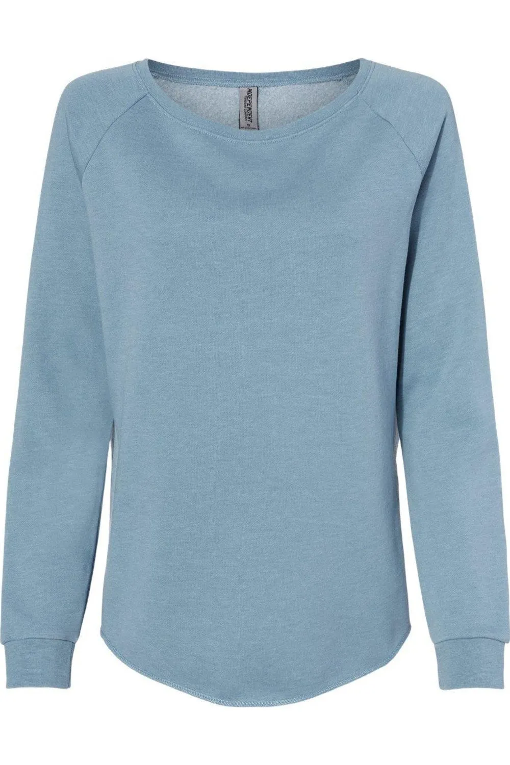 Independent Trading Co. Womens California Wave Wash Crewneck Sweatshirt
