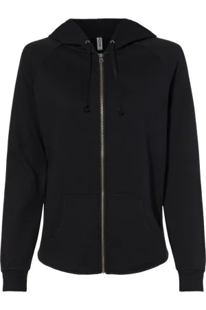 Independent Trading Co. Womens California Wave Wash Full-Zip Hooded Sweatshirt