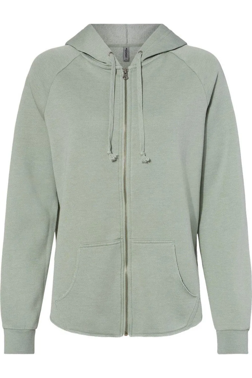 Independent Trading Co. Womens California Wave Wash Full-Zip Hooded Sweatshirt