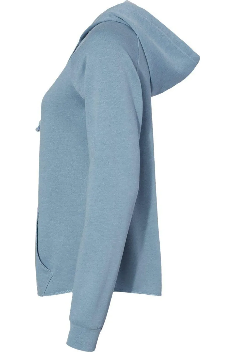 Independent Trading Co. Womens California Wave Wash Full-Zip Hooded Sweatshirt