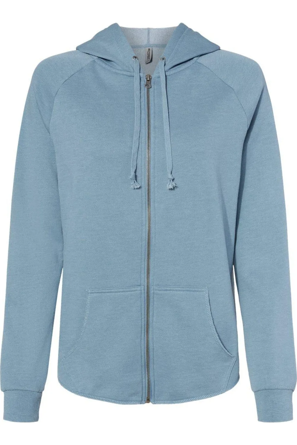 Independent Trading Co. Womens California Wave Wash Full-Zip Hooded Sweatshirt