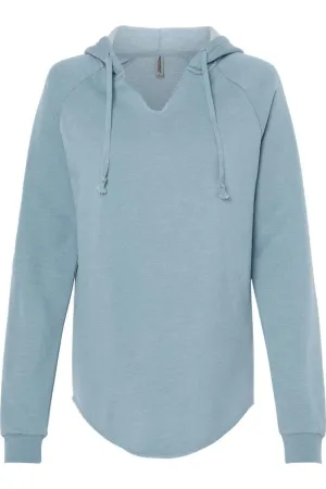 Independent Trading Co. Womens Lightweight California Wave Wash Hooded Sweatshirt