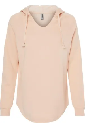 Independent Trading Co. Womens Lightweight California Wave Wash Hooded Sweatshirt