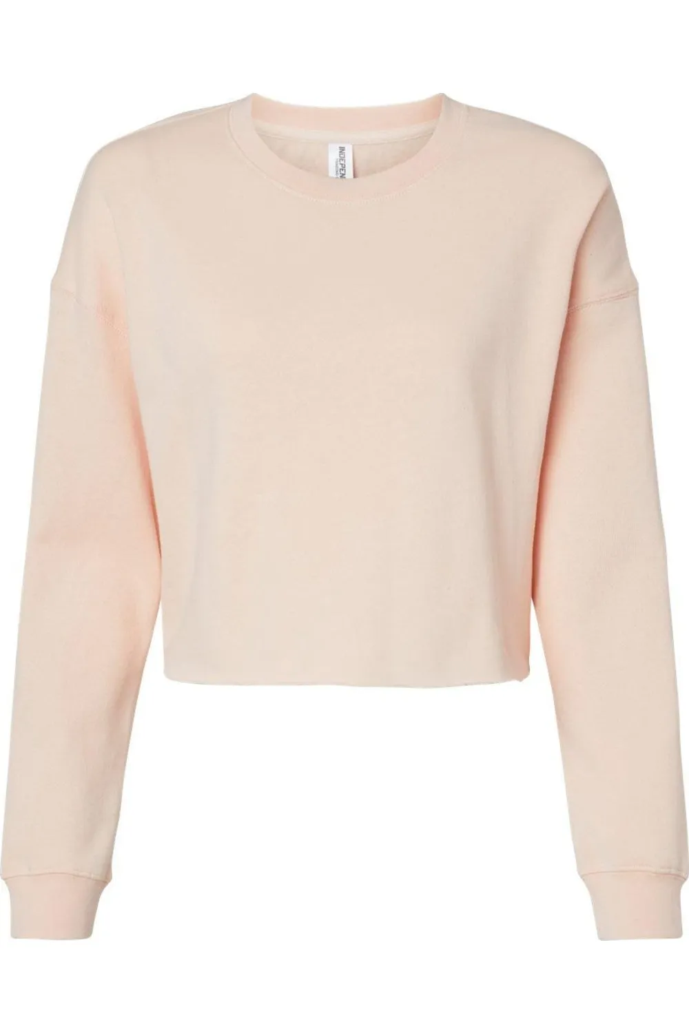Independent Trading Co. Womens Lightweight Cropped Crew Pullover