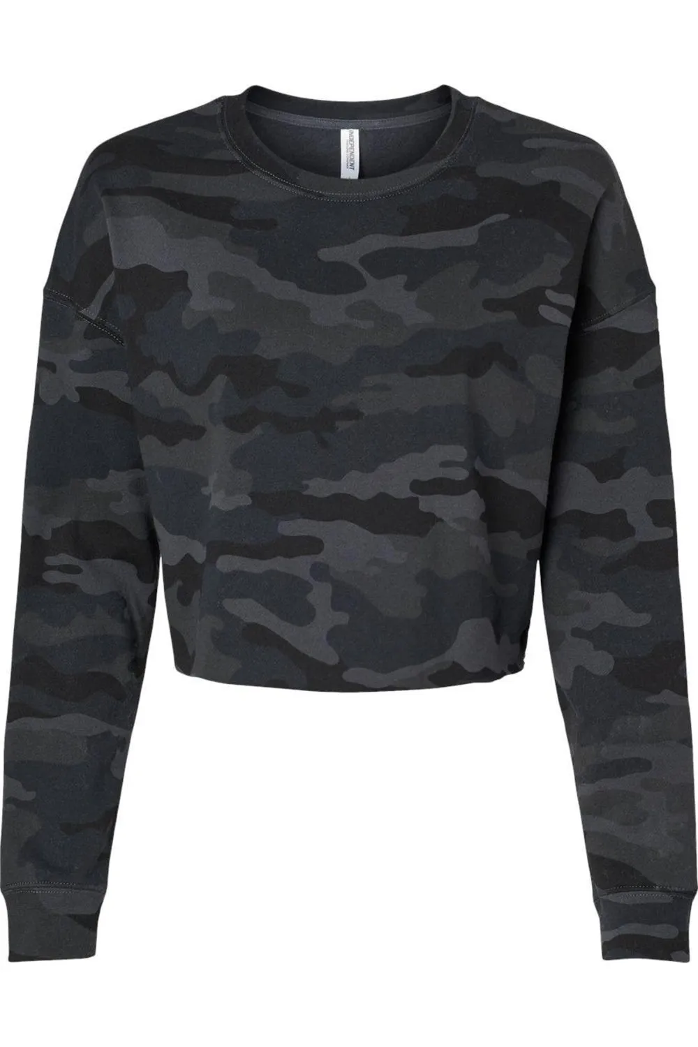 Independent Trading Co. Womens Lightweight Cropped Crew Pullover