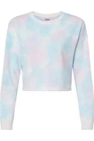 Independent Trading Co. Womens Lightweight Cropped Crew Pullover