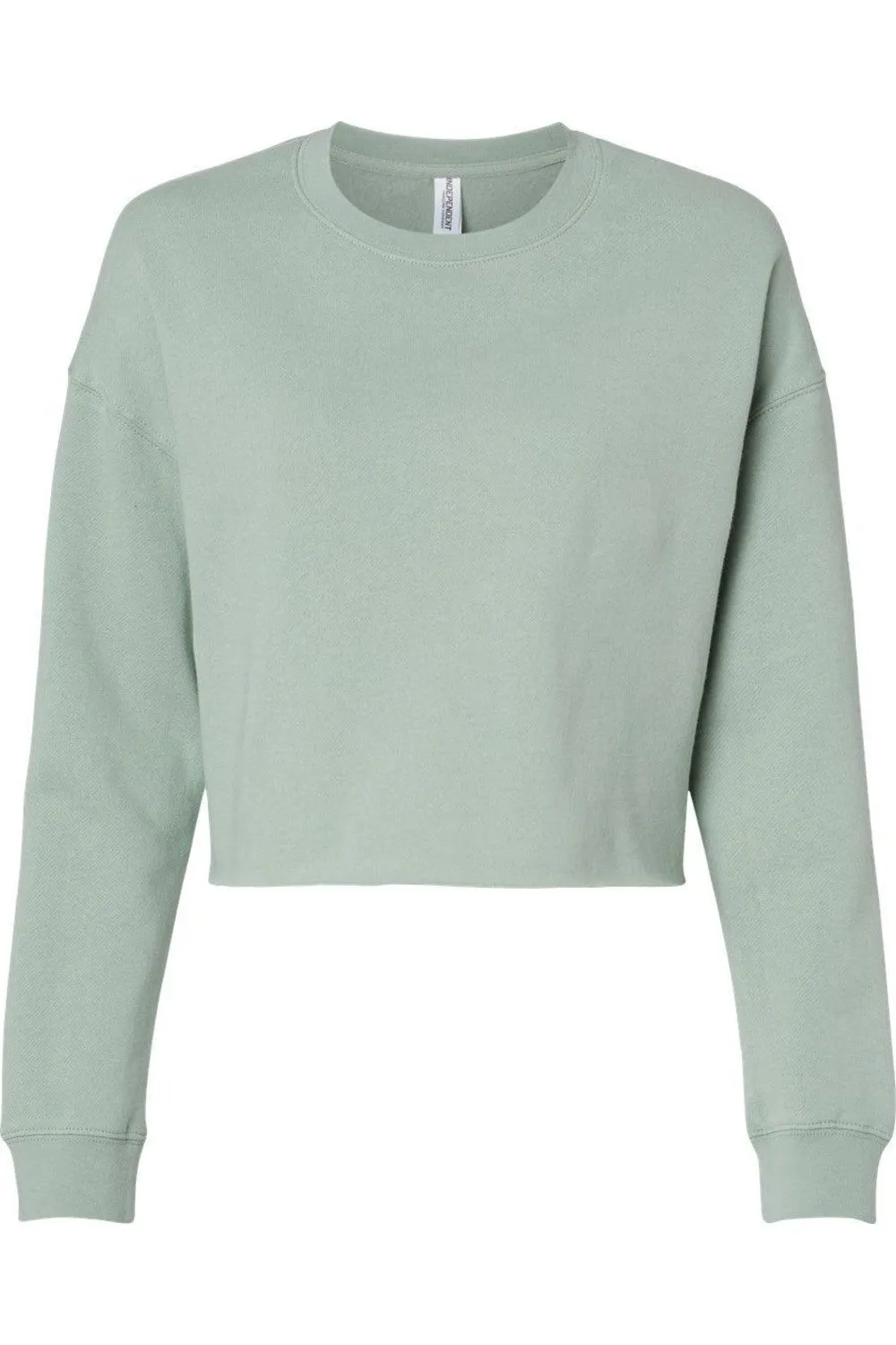 Independent Trading Co. Womens Lightweight Cropped Crew Pullover