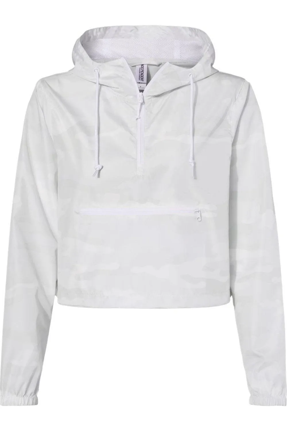 Independent Trading Co. Womens Lightweight Quarter-Zip Pullover Crop Windbreaker