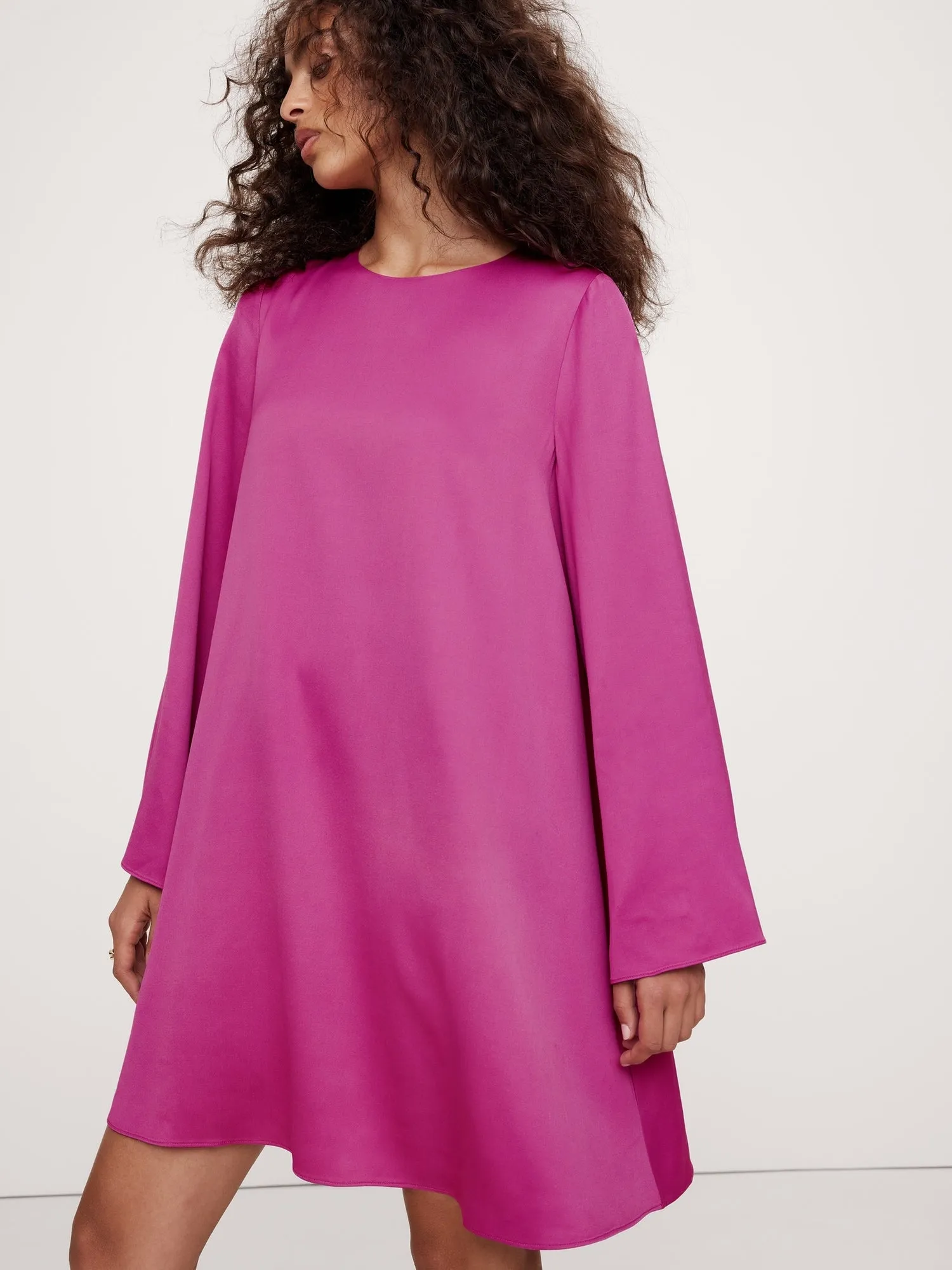 Italian Satin Mini Dress Banana Republic