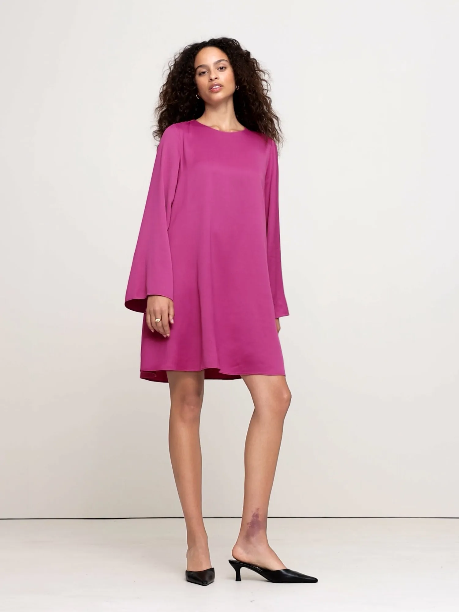 Italian Satin Mini Dress Banana Republic