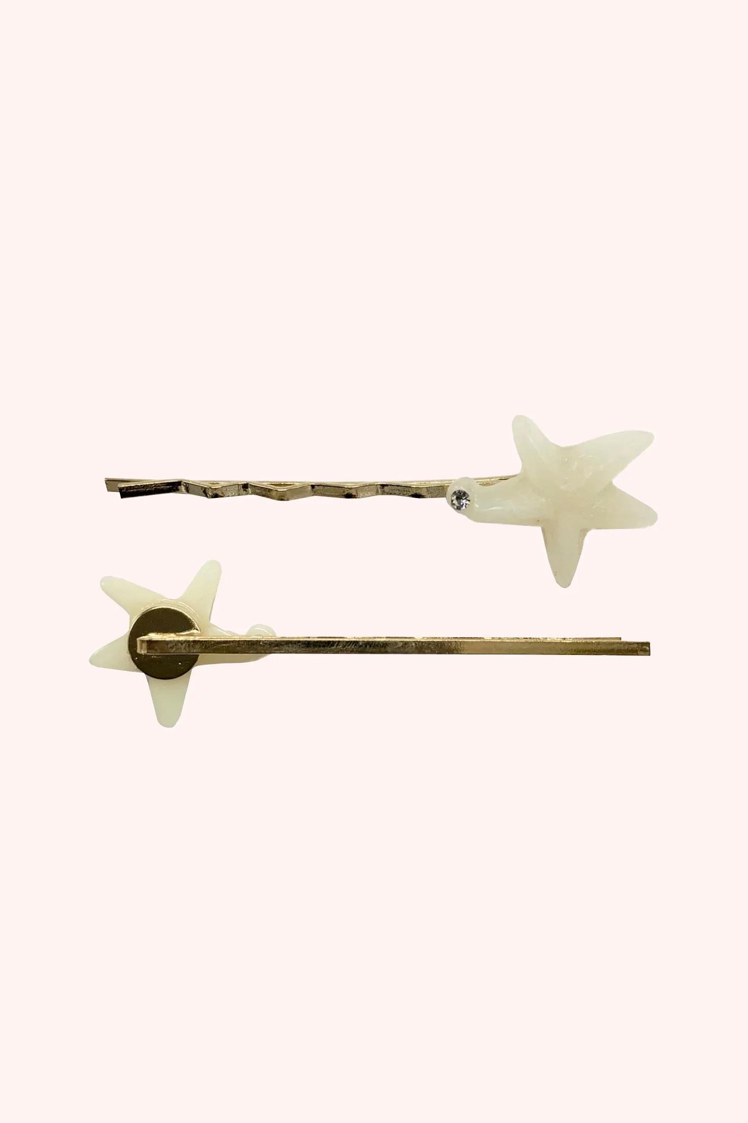 Ivory Starfish Hair Pin Pair Annasui
