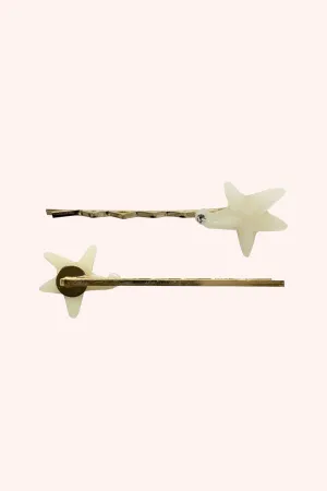 Ivory Starfish Hair Pin Pair Annasui