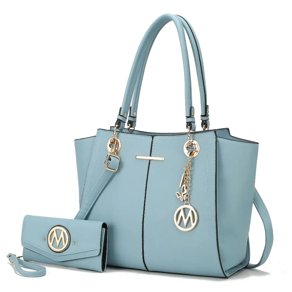 Ivy Vegan Leather Womens Tote Handbag with wallet