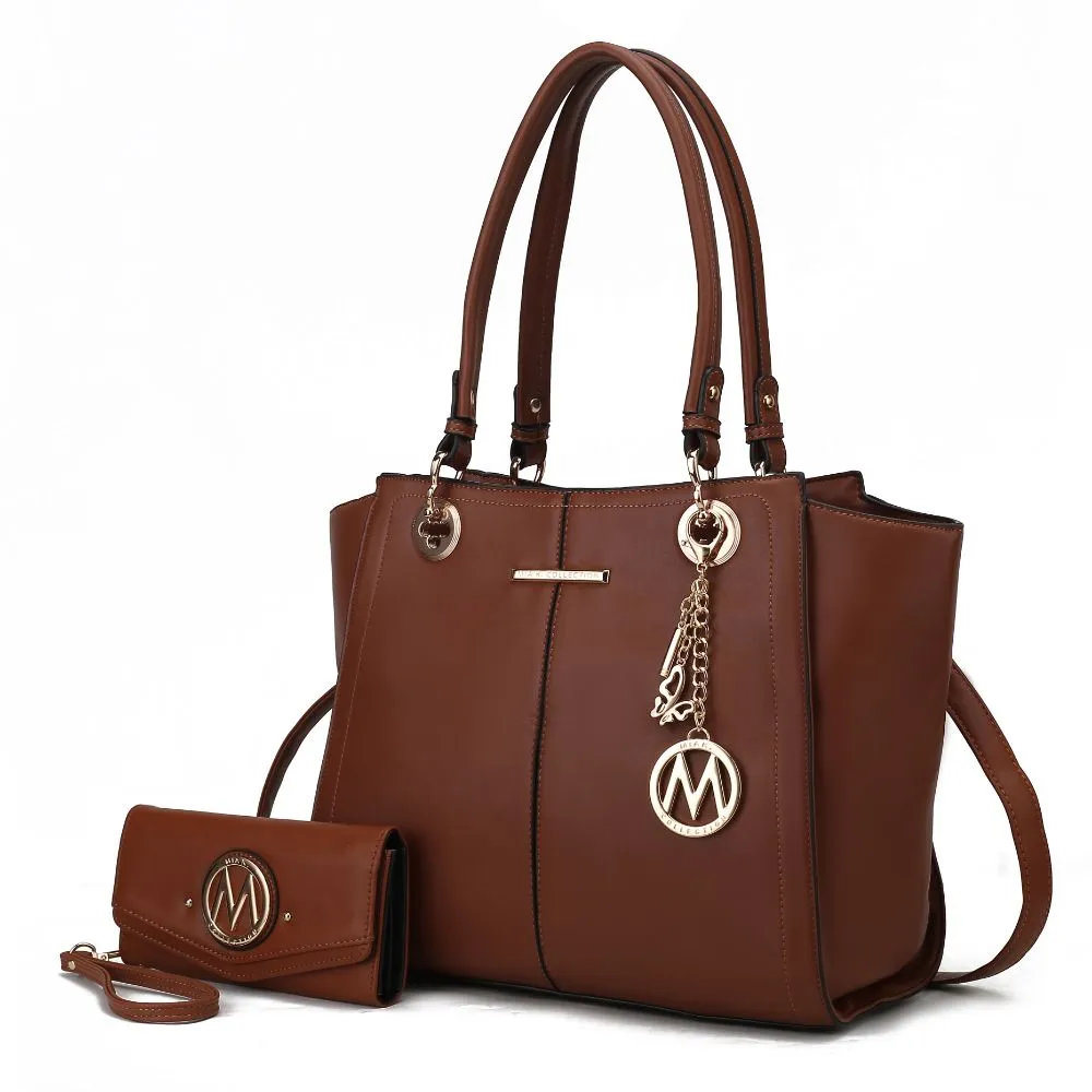 Ivy Vegan Leather Womens Tote Handbag with wallet